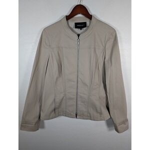 Lafayette 148 New York Jacket Womens 16 Zip Front Stretch Blend Casual Blazer